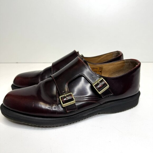 Dr Martens Pandora Double Monk Strap Shoes Womens Size US 11 Oxblood Loafers - Picture 4 of 11